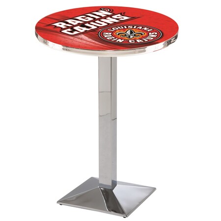 Holland Bar Stool Co 36" Chrome Louisiana-Lafayette Pub Table, 36" dia. Top L217C3636LA-Laf-D2